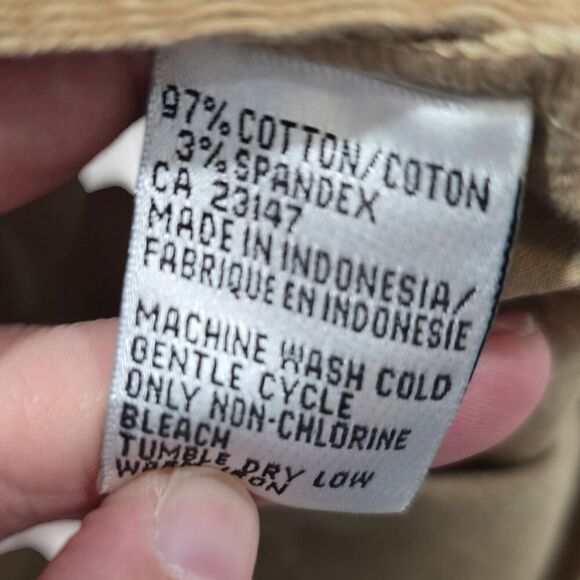 Talbots XL Tan Corduroy Stretch Jacket Blazer Button Up Casual Workwear - Picture 4 of 4